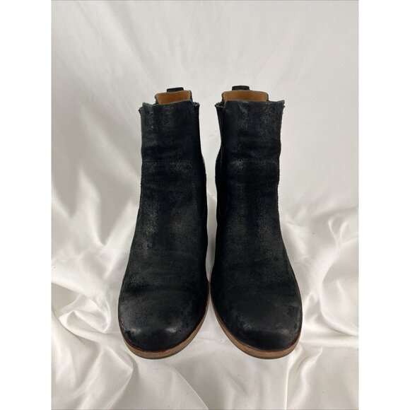 Kork-Ease Black Suede Wedge Heeled Boots Women's Size 8.5 - Picture 2 of 11